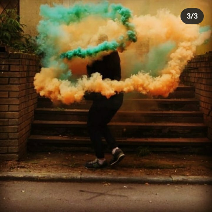 دود رنگی زمینی و دستی