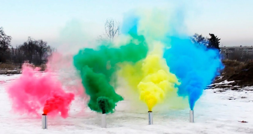 دود رنگی دستی (دارای رنگبندی)