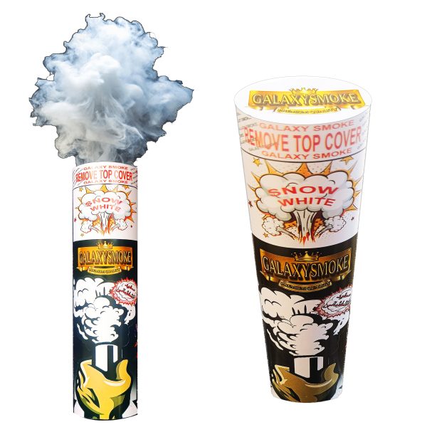 دود رنگی دستی و زمینی گلکسی اسموک مدل 50 ثانیه ای سفید