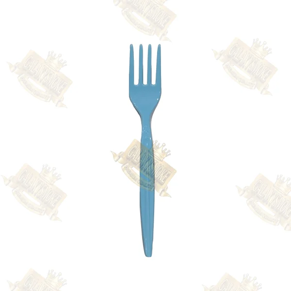 چنگال یکبار مصرف پاستیلی آبی روشن