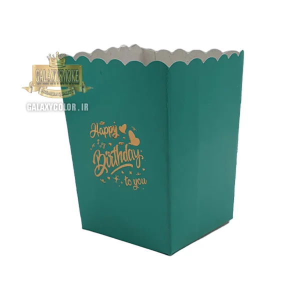 ظرف پاپ کورن و تنقلات پاستلی آبی دریایی