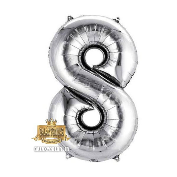 بادکنک فویلی عدد 8 دارای ( 6 رنگ )