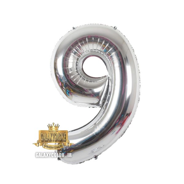 بادکنک فویلی عدد 9 دارای ( 6 رنگ )
