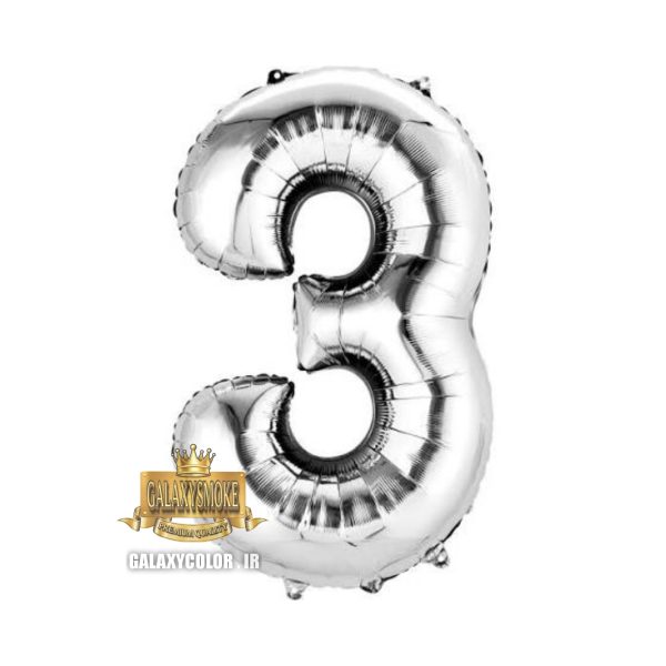بادکنک فویلی عدد 3 دارای ( 6 رنگ )