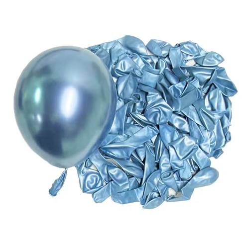 بادکنک لاتکس 6 اینچ کروم آبی کمرنگ 100 عددی ( 11 رنگ )